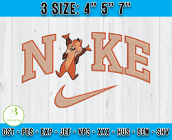 Dale x Nike Embroidery, Chip and Dale embroidery design file, Disney Characters Embroidery