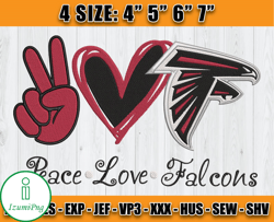 Atlanta Falcons Embroidery, NFL Falcons Embroidery, NFL Machine Embroidery Digital, 4 sizes Machine Emb Files -24-IzumiP