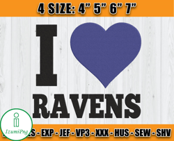 Ravens Embroidery, NFL Ravens Embroidery, NFL Machine Embroidery Digital, 4 sizes Machine Emb Files - 03-IzumiPng