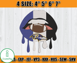 Ravens Embroidery, NFL Ravens Embroidery, NFL Machine Embroidery Digital, 4 sizes Machine Emb Files - 07-IzumiPng