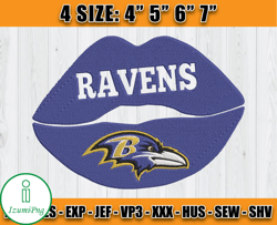 Ravens Embroidery, NFL Ravens Embroidery, NFL Machine Embroidery Digital, 4 sizes Machine Emb Files -10-IzumiPng