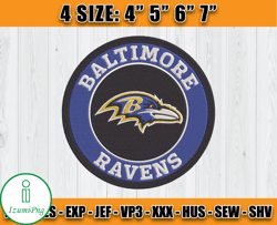 Ravens Embroidery, NFL Ravens Embroidery, NFL Machine Embroidery Digital, 4 sizes Machine Emb Files -25-IzumiPng