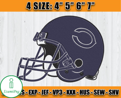 Chicago Bears Embroidery, NFL Chicago Bears Embroidery, NFL Machine Embroidery Digital, 4 sizes Machine Emb Files - 03 I
