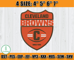 Browns Logo Embroidery, Logo sport embroidery, NFL embroidery design, 4 sizes Machine Emb Files