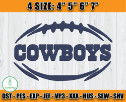 Cowboys Ball Embroidery, Cowboys Football Embroidery, Dallas Logo, Sport Embroidery