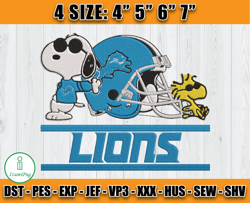 Snoopy Lions Embroidery File, Snoopy Embroidery Design, Lions Logo Embroidery, Embroidery Patterns