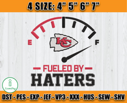 Chiefs fueled by haters Embroidery, Chiefs Embroidery, Chiefs Logo, NFL Team Embroidery, Sport Embroidery
