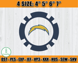Los Angeles Chargers Logo Embroidery, Chargers Logo Embroidery, Embroidery Patterns, Embroidery Design files