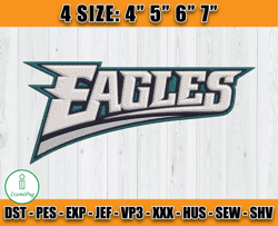 Philadelphia Eagles Logo Embroidery, Eagles Logo Embroidery, Embroidery Patterns, Embroidery Design files