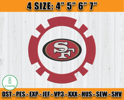 San Francisco 49ers Embroidery Design, NFL Embroidery Designs, Logo sport embroidery, Machine Embroidery Design