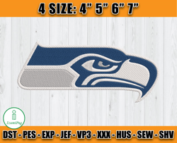 Seattle Seahawks Embroidery Designs, NFL Embroidery Designs, NFL Seahawks Embroidery, Digital Download