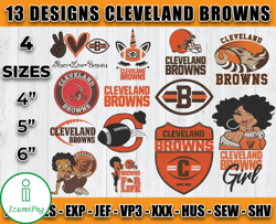 Cleveland Browns Football Logo Embroidery Bundle, Bundle NFL Logo Embroidery 08