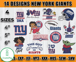 New York Giants Football Logo Embroidery Bundle, Bundle NFL Logo Embroidery 24