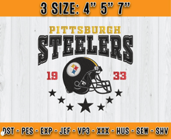 Pittsburgh Steelers Football Embroidery Design, Brand Embroidery, NFL Embroidery File, Logo Shirt 63