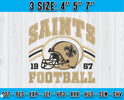 New Orleans Saints Football Embroidery Design, Brand Embroidery, NFL Embroidery File, Logo Shirt 74
