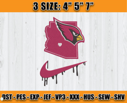 Arizona Cardinals Nike Embroidery Design, Brand Embroidery, NFL Embroidery File, Logo Shirt 101