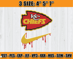 Kansas City Chiefs Nike Embroidery Design, Brand Embroidery, NFL Embroidery File, Logo Shirt 143
