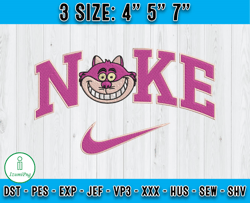 Nike Cheshire Cat Embroidery, Disney Characters Embroidery file