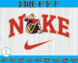 Nike Queen of Hearts Embroidery, Cartoon Embroidery, Embroidery Design