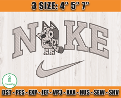 Nike X Cute Muffin embroidery, Bluey Character embroidery, embroidery machine