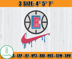 LA Clippers Embroidery Design, Basketball Nike Embroidery Machine Design