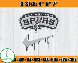 San Antonio Spurs Embroidery Design, Basketball Nike Embroidery Machine Design