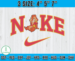Nike Dale Embroidery, Chip and Dale embroidery design file, embroidery machine design