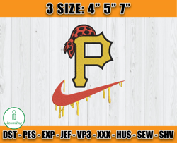 Nike Pittsburgh Pirates , MLB Nike Embroidery Embroidery, Embroidery Machine file
