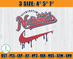 Washington Nationals Embroidery, MLB Embroidery, Embroidery pattern