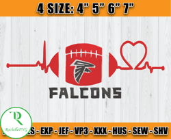 Atlanta Falcons Embroidery, NFL Falcons Embroidery, NFL Machine Embroidery Digital, 4 sizes Machine Emb Files-04-Rochell