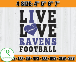 Ravens Embroidery, NFL Ravens Embroidery, NFL Machine Embroidery Digital, 4 sizes Machine Emb Files -16-Rochelle