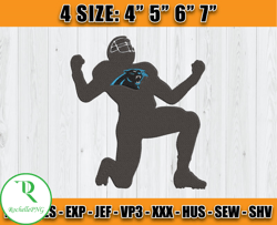 Panthers Embroidery, Embroidery, NFL Machine Embroidery Digital, 4 sizes Machine Emb Files -18 & Rochelle