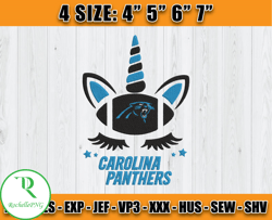 Panthers Embroidery, Unicorn Embroidery, NFL Machine Embroidery Digital, 4 sizes Machine Emb Files -26 & Rochelle