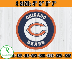 Chicago Bears Embroidery, Snoopy Embroidery, NFL Machine Embroidery Digital, 4 sizes Machine Emb Files -13 Rochelle