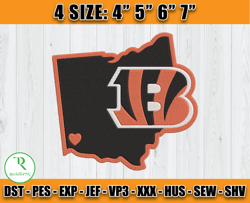 Bengals Embroidery, NFL Embroidery,Digital Sport Embroidery Files, Machine Embroidery Pattern