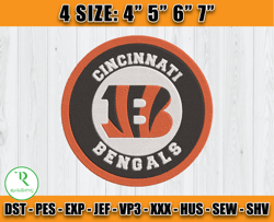 Logo Bengals Embroidery, Cincinnati Bengals Embroidery Design, NFL Machine Embroidery Designs,