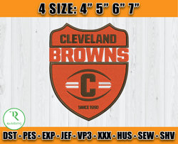 Browns Logo Embroidery, Logo sport embroidery, NFL embroidery design, 4 sizes Machine Emb Files