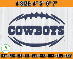 Cowboys Ball Embroidery, Cowboys Football Embroidery, Dallas Logo, Sport Embroidery