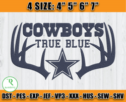 Cowboys True Blue Embroidery Design, Dallas Cowboys Embroidery, Logo NFL, Football Embroidery Design