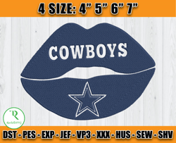 Dallas Cowboys Lips Embroidery Design, Dallas Logo Embroidery, Sport Embroidery