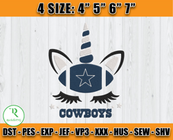 Cowboys Unicon Embroidery Design, Dallas Embroidery Design, NFL sport, Embroidery Design files