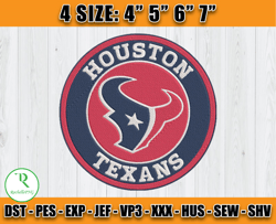Houston Texans Logo Embroidery, Texans Embroidery File, Football Team Embroidery Design