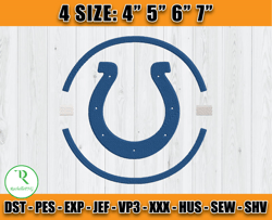 NFL Indianapolis Colts Logo Embroidery Design, Indianapolis Colts Embroidery Files, NFL Team Embroidery Files