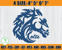 Indianapolis Colts Logo Embroidery Design, NFL Team Embroidery Files, Machine Embroidery Pattern
