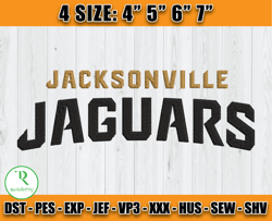 Jacksonville Jaguars Logo Embroidery Design, NFL Team Embroidery Files, Sport Embroidery, Machine Embroidery Pattern