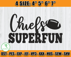 Chiefs Superfun Embroidery Design, Kansas City Chiefs Embroidery File, NFL sport, Embroidery Design files, Sport Embroid
