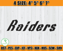 Las Vegas Raiders Logo Embroidery, Raiders Embroidery File, Football Team Embroidery Design