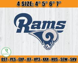 Los Angeles Rams Logo Embroidery, NFL Los Angeles Rams Embroidery, Embroidery Patterns, Embroidery files