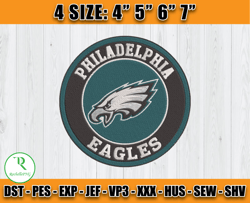 Philadelphia Eagles Logo Embroidery, Logo NFL Embroidery, NFL Sport Embroidery, Football Embroidery
