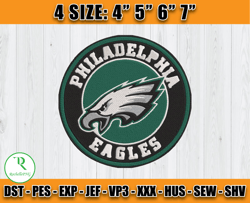 Philadelphia Eagles Embroidery Design, NFL Embroidery Designs, Logo sport embroidery, Machine Embroidery Design